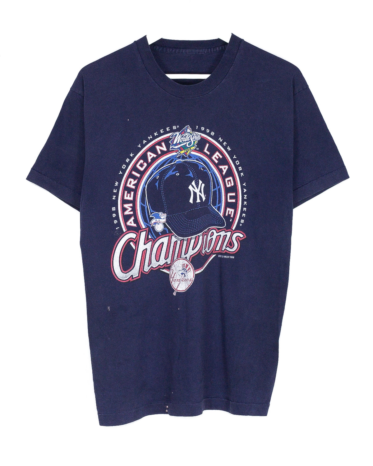 Take a look at the best Vintage '98 Yankees T-shirt L/XL Storeroom Vintage  T-Shirt available at unbeatable Prices